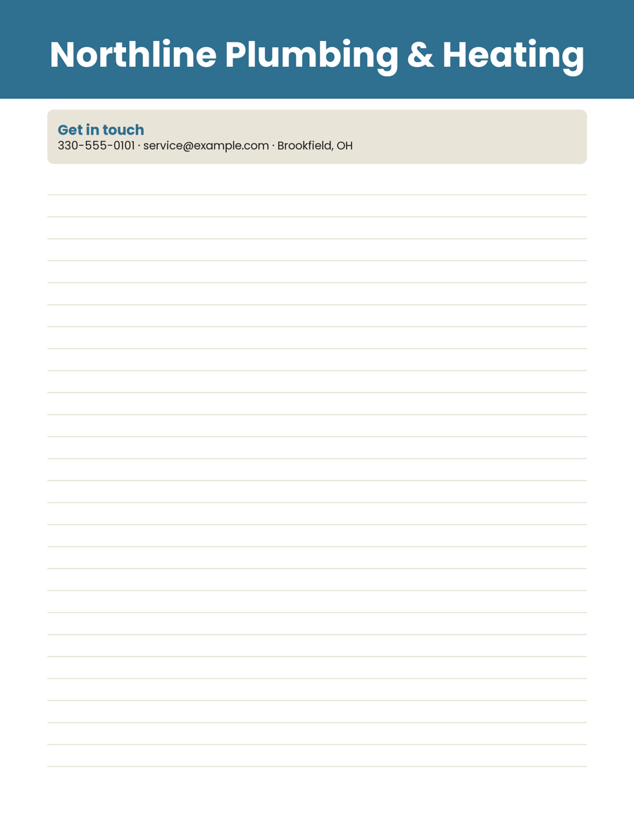 Sample letterhead & invoice set made for a made-up business